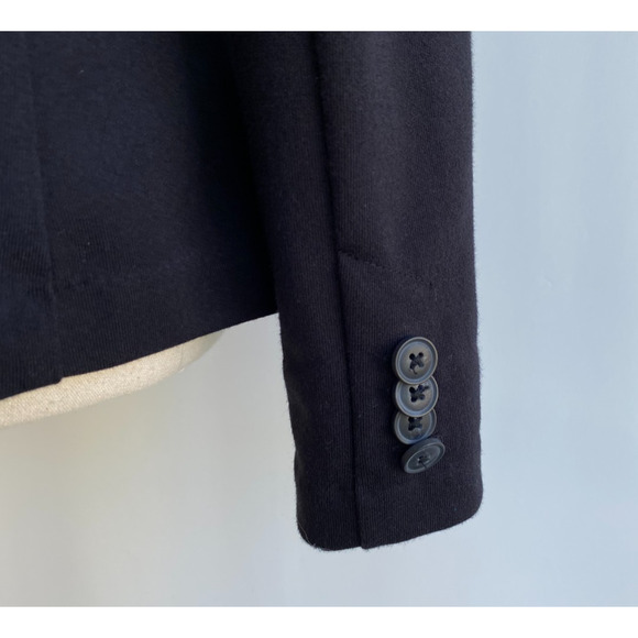 Miller Wendt Black Soft Knit Sloane Blazer Military Patches Large size XS - Picture 12 of 15